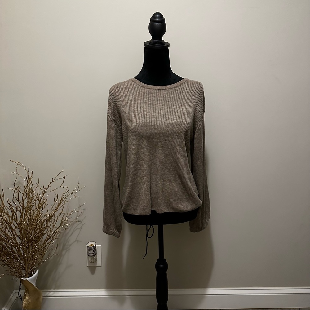 Splendid Cozy long Sleeve Ash Colored Top